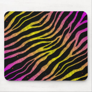 Ripped SpaceTime Stripes - Pink/Yellow Mouse Pad