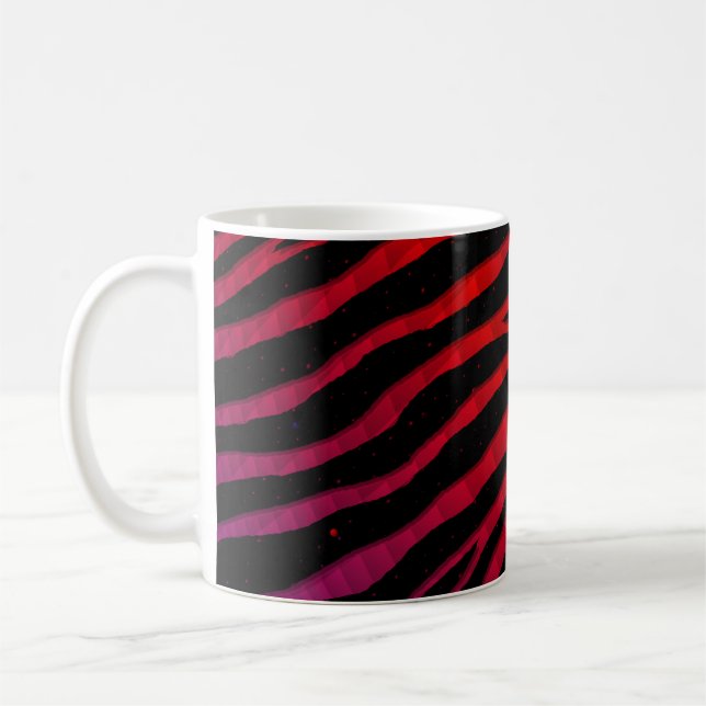 Ripped SpaceTime Stripes - Purple/Red Coffee Mug (Left)