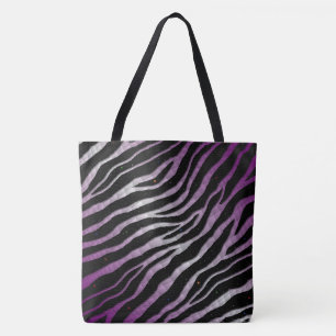Ripped SpaceTime Stripes - Purple/White Tote Bag
