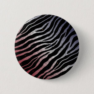 Ripped SpaceTime Stripes - Red/White/Blue 2 Inch Round Button