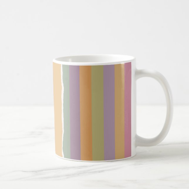 Ripped striped wrapping paper coffee mug (Right)