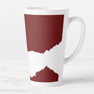 Ripped Wave Deep red Latte Mug