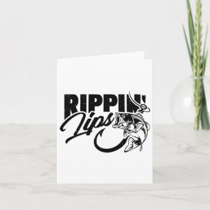 Rippin' Lips Fishing Fisherman Funny  Card