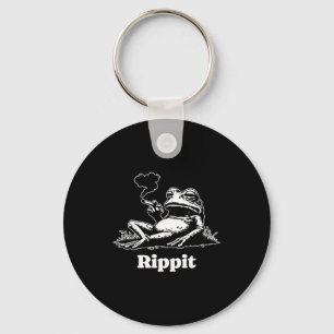 Rippit Frog Stoner Weed Smoker Funny  Keychain