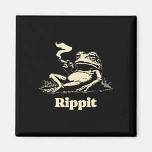 Rippit Frog Stoner Weed Smoker Funny Magnet