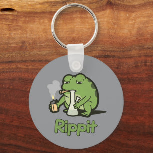 Rippit Funny Frog Stoner Gift, Stoner Girls Frog  Keychain