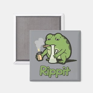 Rippit Funny Frog Stoner Gift, Stoner Girls Frog  Magnet