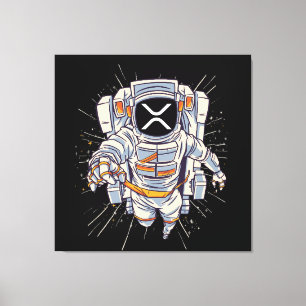 Ripple Astronaut - Xrp Crypto  Canvas Print