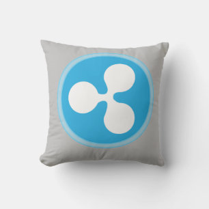 ripple crypto style throw pillow