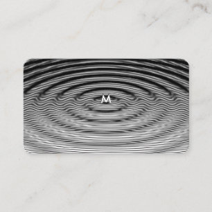 Ripple Effect Modern Design B&W Customizable Business Card