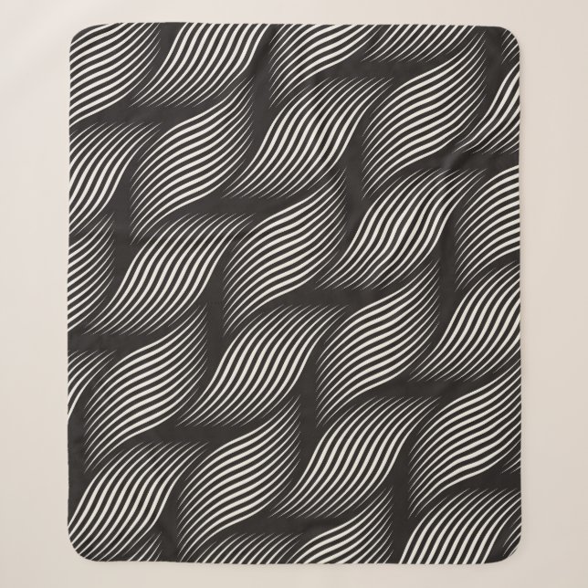Ripple pattern, trendy vintage texture. sherpa blanket (Front)