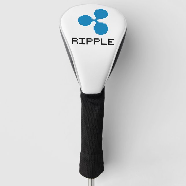 Ripple XRP 8-Bit Logo | Golf Club Head Cover (Front)