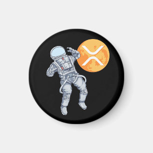 Ripple XRP  Cryptocurrency -Crypto Astronaut Magnet