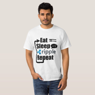 Ripple XRP Eat Sleep T-Shirt