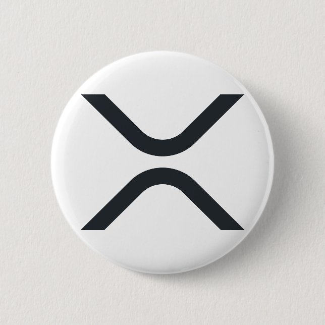 Ripple XRP Logo Crypto Blockchain Cryptocurrency 2 Inch Round Button (Front)