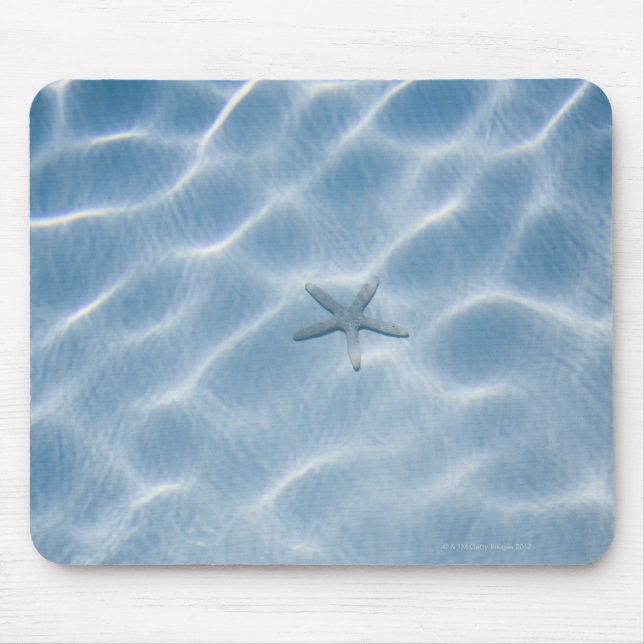 Rippled blue water with starfish mouse pad (Front)