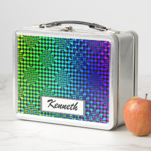 Rippled Checkers by Kenneth Yoncich Metal Lunch Box