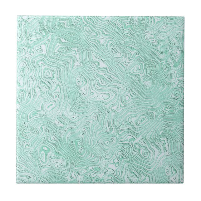 Rippled Faux Silk Moire in Pale Green Tile (Front)