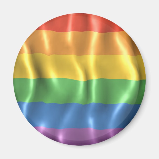 Rippled Pride Flag Magnet (Front)
