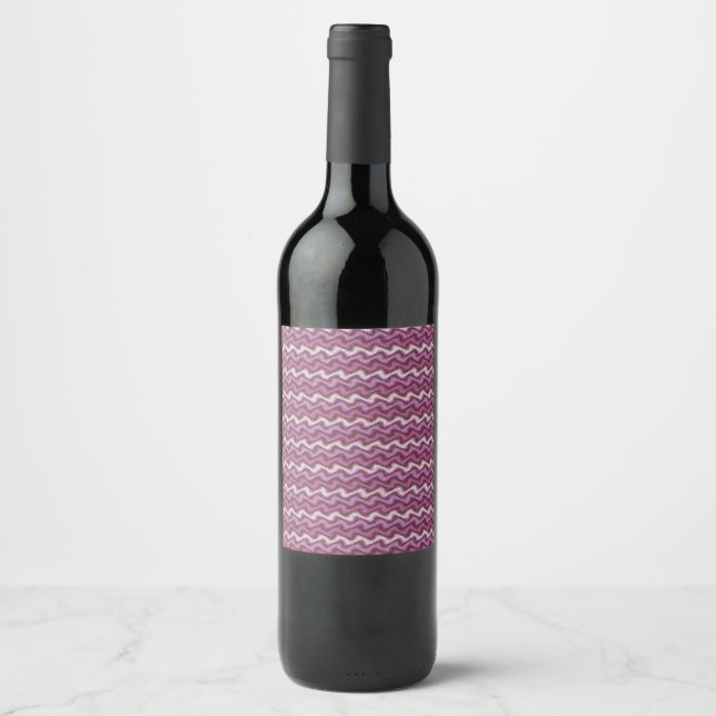 Rippled Purple Wine Label (Front)