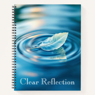 Rippled Water Reflection Abstract Calm Water Notebook
