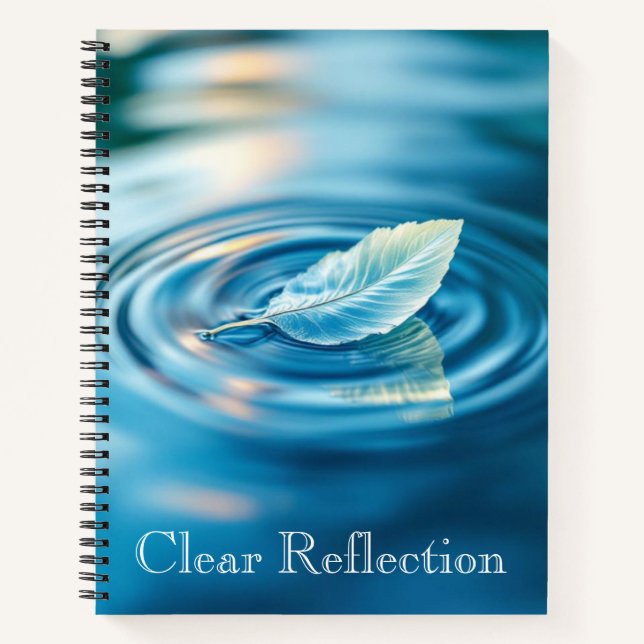 Rippled Water Reflection | Abstract Calm Water Notebook (Front)