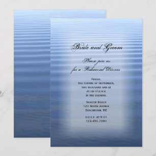Rippled Water Wedding Rehearsal Dinner Invitation
