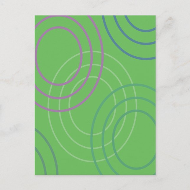 Ripples (green) Abstract Design Postcard (Front)