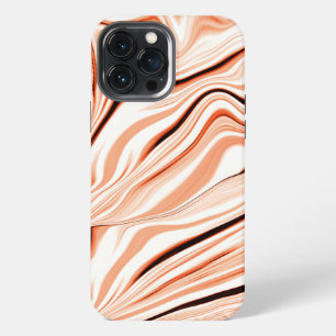 Ripples in shades of beige, curved brown cylinder iPhone 13 pro max case