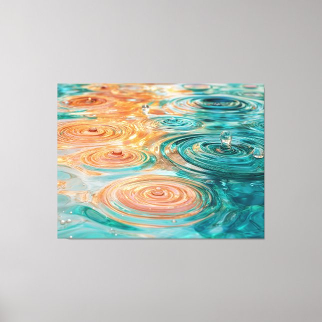 Ripples of Tranquility Abstract Water Harmony Canvas Print (Front)