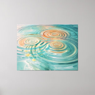 Ripples of Tranquility Abstract Water Harmony Canvas Print