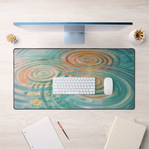 Ripples of Tranquility Abstract Water Harmony Desk Mat