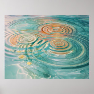 Ripples of Tranquillity Abstract Water Harmony Poster