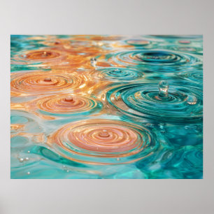 Ripples of Tranquillity Abstract Water Harmony Poster