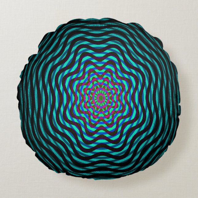 Rippling Atom...... Round Pillow (Front)