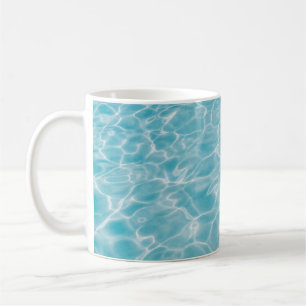 Rippling crystal blue water coffee mug