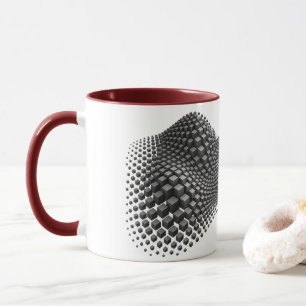 Rippling Metal Cube Wave Mug