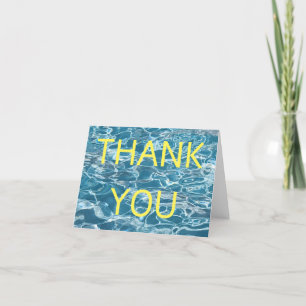 Rippling Swimming Pool Water Thank You Note