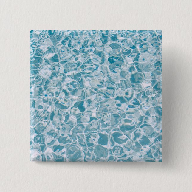 Rippling Water 2 Inch Square Button (Front)
