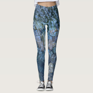 Rippling water, brook, steam, Underwater Stones Leggings