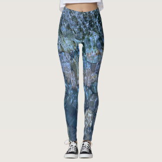 Rippling water, brook, steam, Underwater Stones Leggings