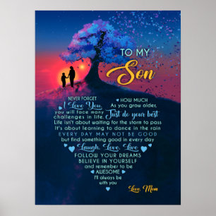 RIRE, AMOUR, VIVRE - À MON FILS - MOM POSTER