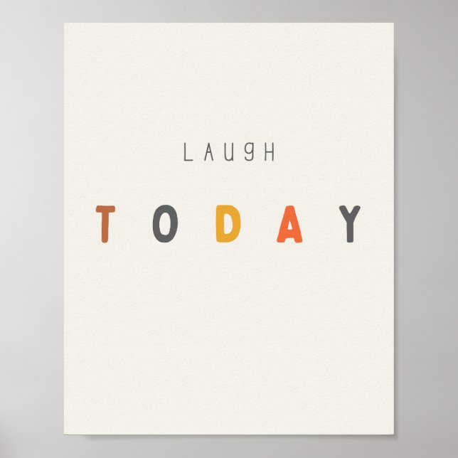 rire aujourd'hui. Poster et impression (Devant)