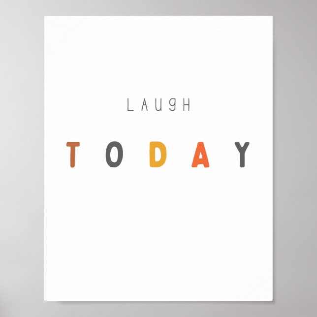 rire aujourd'hui. Poster et impression (Devant)