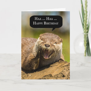 rire carte de voeux d'anniversaire de la loutre dr