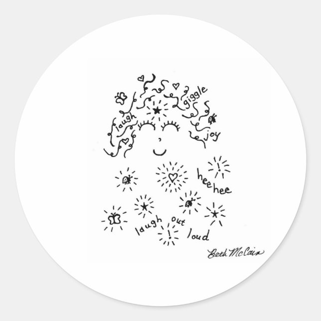 Rire et gigoter les autocollants (Devant)