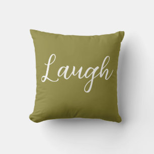 Rire Oreiller Oreiller Vert Blanc
