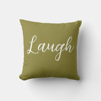 Rire Oreiller Oreiller Vert Blanc
