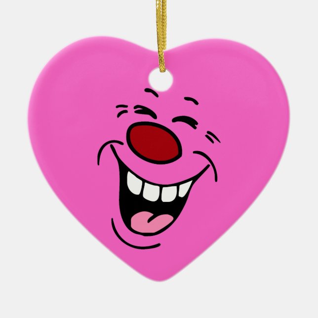 Rire : Ornement cardiaque pour ballons ou fleurs (Devant)
