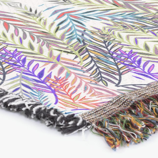 Riscos Coloridos Throw Blanket (Corner)